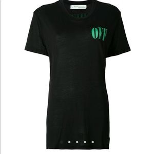 Off-White C/o Virgil T-shirt black green and white